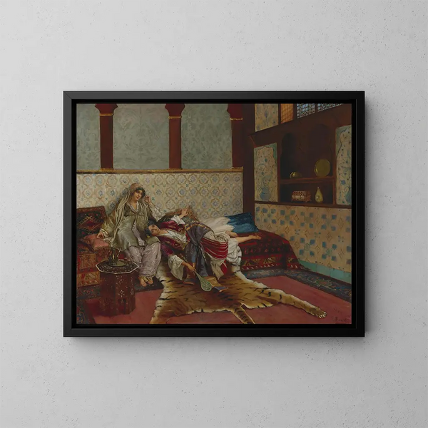 Die vergessene Melodie - Rudolf Ernst — gerahmtes Bild an der Wand