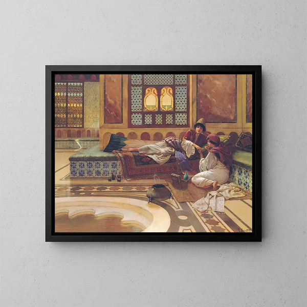 Die Maniküre - Rudolf Ernst — gerahmtes Bild an der Wand