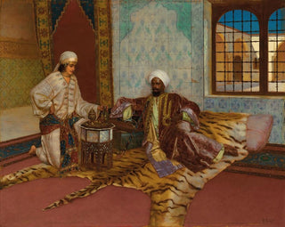 Der Wasserpfeifenraucher - Rudolf Ernst — Ansicht des Kunstwerks