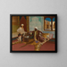 Der Wasserpfeifenraucher - Rudolf Ernst — gerahmtes Bild an der Wand