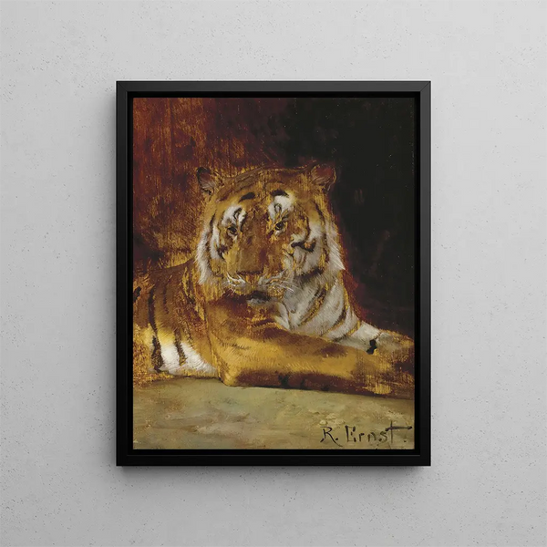 Tiger - Rudolf Ernst — gerahmtes Bild an der Wand