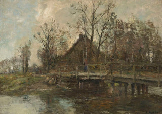 Rudolf Hckner - Bauernhof am Wasser.webp