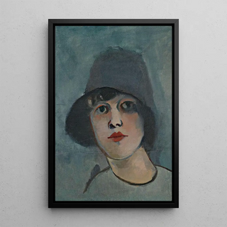 Rudolf Kremlika - Portrait of a Lady In a Hat.webp
