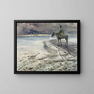 Rudolf Otto Ritter von Ottenfeld - A Rider in the Snow Vedette.webp