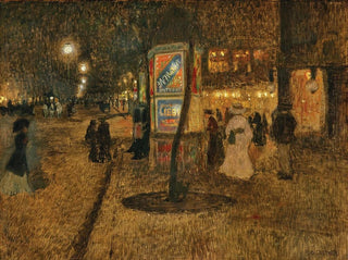 Rudolf Quittner - Paris a nocturnal street scene.webp
