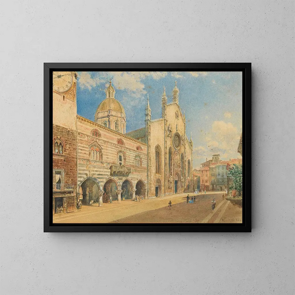 Kathedrale von Como - Rudolf von Alt — gerahmtes Bild an der Wand
