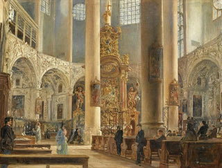 Rudolf von Alt - Interior Of The Franciscan Church Salzburg.webp