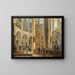 des Innenraums der Franziskanerkirche in Salzburg - Rudolf von Alt — gerahmtes Bild an der Wand