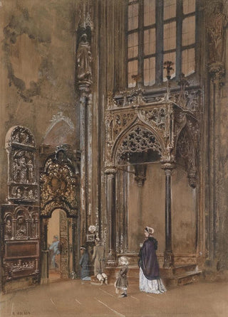 Rudolf von Alt - Kircheninneres.webp