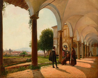 Rudolf von Alt - The Death of Torquato Tasso at SantOnofrio al Gianicolo Rome.webp