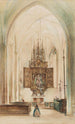 L'autel marial dans l'église de Hallstatt - Rudolf von Alt — Ansicht des Kunstwerks