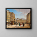 Der neue Markt in Wien im Winter - Rudolf von Alt — gerahmtes Bild an der Wand