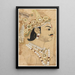 Portrait des Maharaja Pratap Singh 1764-1803 - Sahib Ram — gerahmtes Bild an der Wand