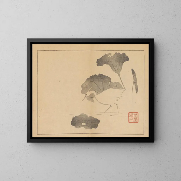 Sakai Hoitsu, Blumen- und Vogelmalerei 09 - Sakai Hōitsu — gerahmtes Bild an der Wand