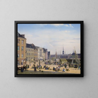 Place Hjbro, un marché à Copenhague - Sally Henriques — gerahmtes Bild an der Wand