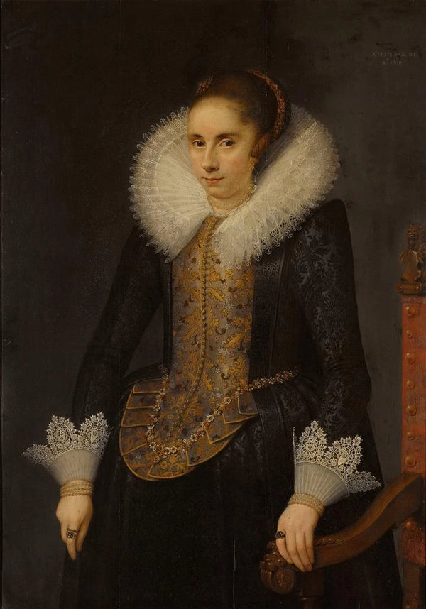 Reproduktion des Gemäldes Portrait von Catharina Fourmenois 1598-1665 - Salomon Mesdach