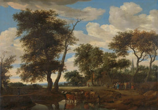 Salomon van Ruysdael - View of a village.webp
