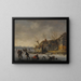 Winterlandschaft mit Schlittschuhläufern - Salomon van Ruysdael — gerahmtes Bild an der Wand