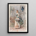 Dame in festlicher Robe - Salvador Sánchez Barbudo — gerahmtes Bild an der Wand