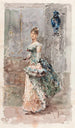Dame in festlicher Robe - Salvador Sánchez Barbudo — Ansicht des Kunstwerks