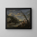 Landschaft mit Badenden - Salvator Rosa — gerahmtes Bild an der Wand