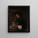 Selbstporträt - Salvator Rosa — gerahmtes Bild an der Wand