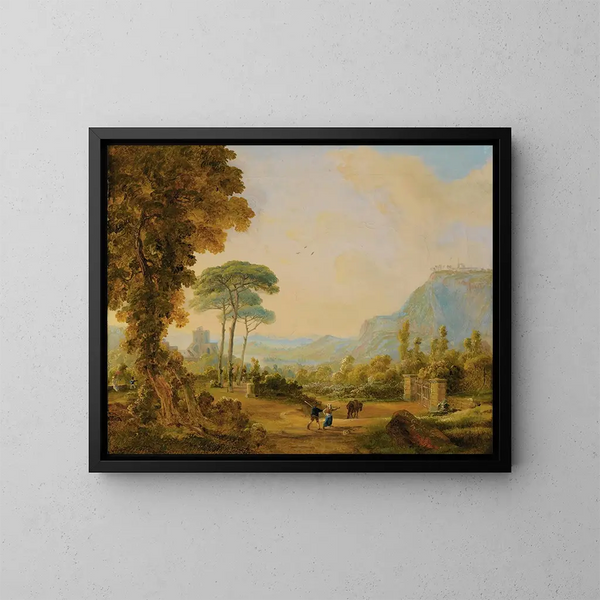 Ansicht der Vororte von Pausilippe - Salvatore Candido — gerahmtes Bild an der Wand