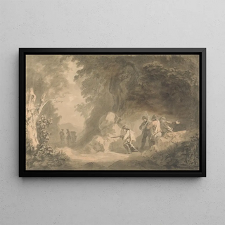 Samuel Davis - Continental Scene Brigands in Ambush Awaiting a Coach.webp