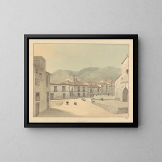 Samuel Davis - Funchal Madeira A Square with a Church.webp