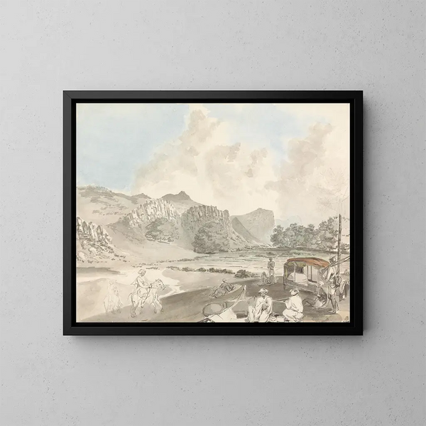 In Indien im März - Samuel Davis — gerahmtes Bild an der Wand