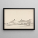 Campement militaire avec forts sur les collines derrière - Samuel Davis — gerahmtes Bild an der Wand