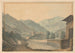 Landschaft mit Bergen, Gebäuden und Fluss - Samuel Davis — Ansicht des Kunstwerks