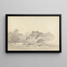 Flusslandschaft mit einheimischen Gebäuden - Samuel Davis — gerahmtes Bild an der Wand