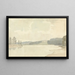 Flusslandschaft mit einem Landhaus in der Ferne - Samuel Davis — gerahmtes Bild an der Wand