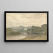 Szene am Fluss mit einem unbekannten Landhaus - Samuel Davis — gerahmtes Bild an der Wand