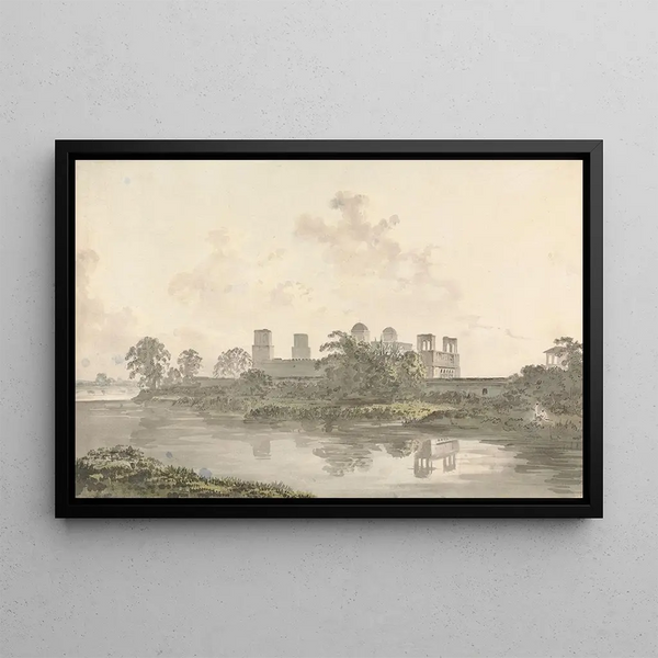 Vue d'un fort - Samuel Davis — gerahmtes Bild an der Wand