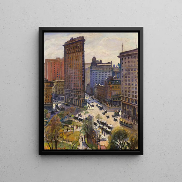 Le Flatiron Building - Samuel Halpert — gerahmtes Bild an der Wand