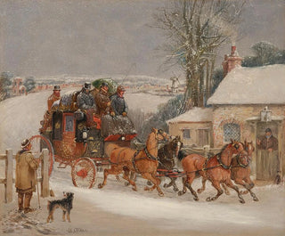 Samuel Henry Alken - The London Royal Mail coach in the snow.webp
