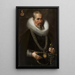 Portrait eines Mannes mit Frack - Samuel Hofmann — gerahmtes Bild an der Wand