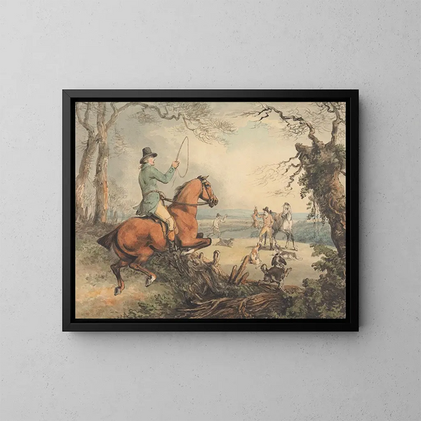 Jagen auf Wild - Samuel Howitt — gerahmtes Bild an der Wand