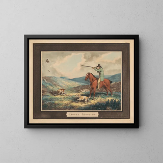 Schießen auf den Fasan - Samuel Howitt — gerahmtes Bild an der Wand