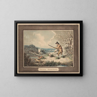 Tir au courlis - Samuel Howitt — gerahmtes Bild an der Wand
