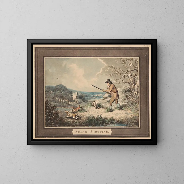Tir au courlis - Samuel Howitt — gerahmtes Bild an der Wand
