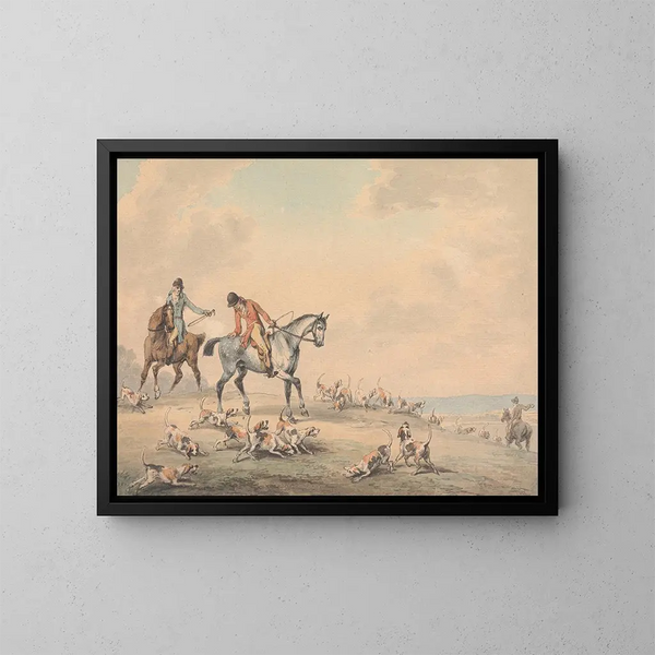 Le Chèque - Samuel Howitt — gerahmtes Bild an der Wand