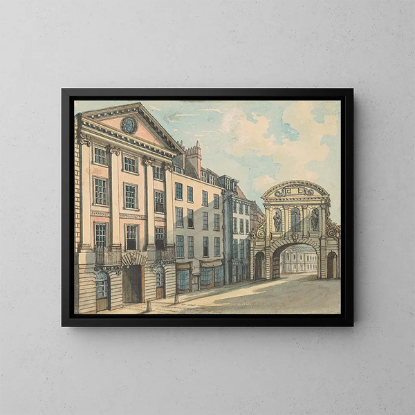 Porte du Middle Temple - Samuel Ireland — gerahmtes Bild an der Wand
