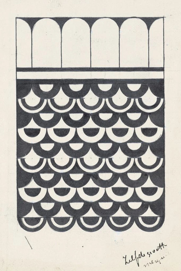 Ornament aus Schuppen - Samuel Jessurun de Mesquita — gerahmtes Bild an der Wand
