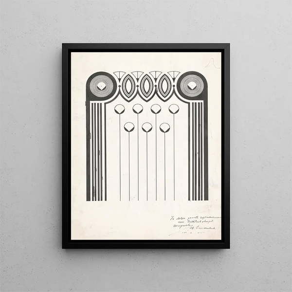 Tampon typografischer Dekor für ein Buchcover - Samuel Jessurun de Mesquita — gerahmtes Bild an der Wand