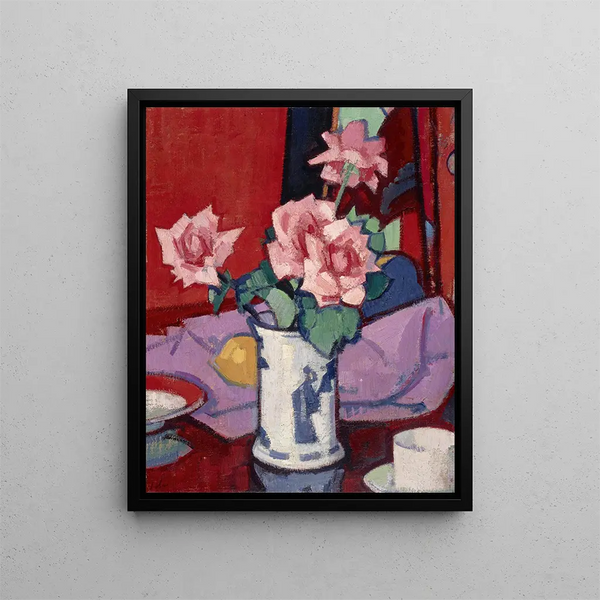 Samuel John Peploe - Pink Roses Chinese Vase.webp