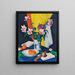 Rosen rot und rosa, orange und Fächer - Samuel John Peploe — gerahmtes Bild an der Wand