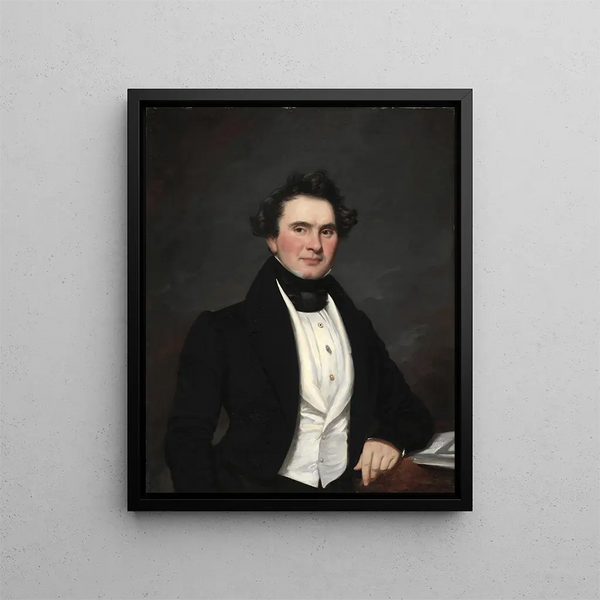 Portrait eines Mannes - Samuel Lovett Waldo — gerahmtes Bild an der Wand